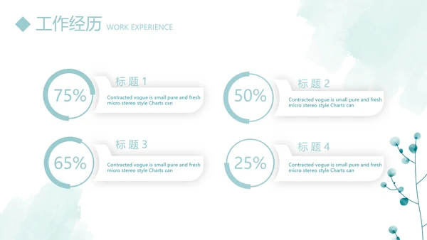 小清新个人简历自我介绍动态PPT模板