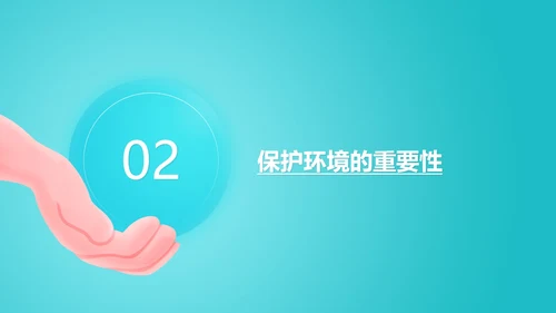 保护环境主题教育班会课程汇报PPT模板