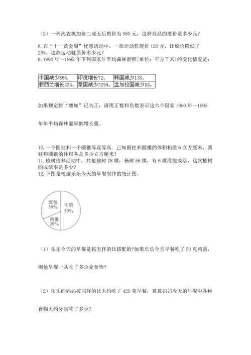 六年级小升初数学应用题50道附参考答案（黄金题型）.docx