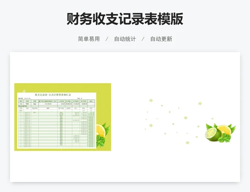 财务收支记录表模版