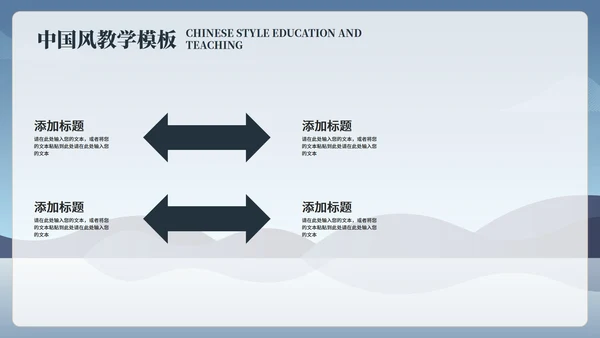 蓝色简约风教育教学PPT模板