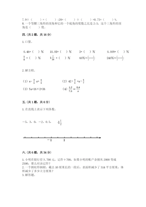小学毕业班数学检测卷【网校专用】.docx