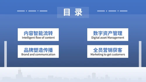 蓝色系商务风销售业绩与企业战略规划报告PPT模版