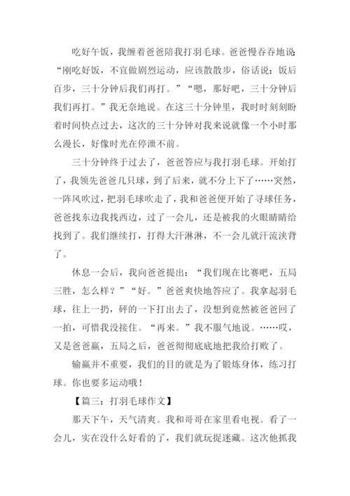 打羽毛球作文400字.docx