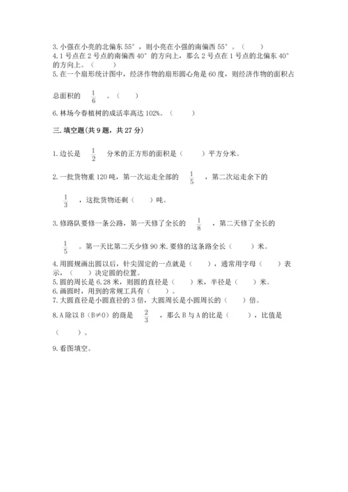 小学数学六年级上册期末测试卷精品（名校卷）.docx