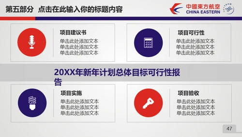 东方航空公司动态通用PPT模板