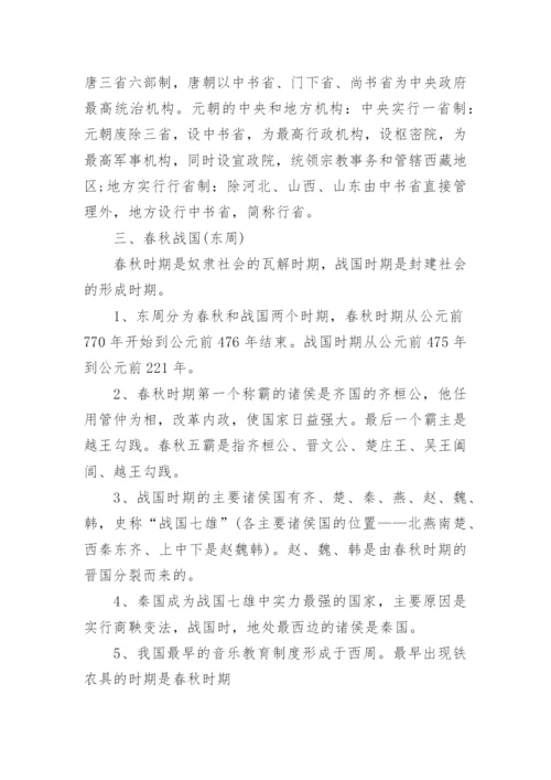 人教版中考历史复习提纲.docx
