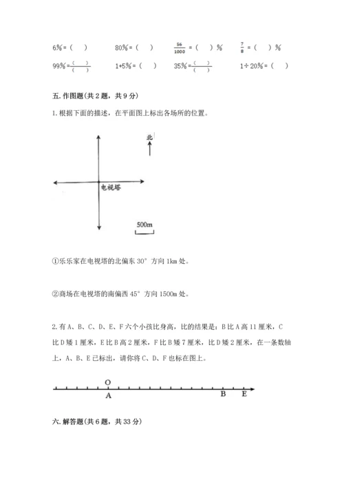 六年级下册数学期末测试卷附答案（黄金题型）.docx