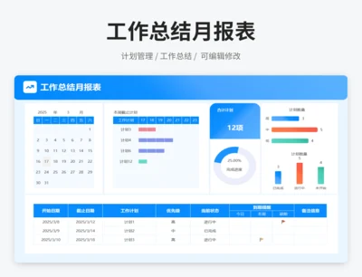 工作总结月报表