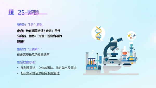 蓝色渐变简约风实验室5s管理培训ppt