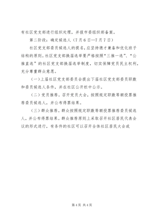 街道社区党支部换届选举工作方案范文 (4).docx