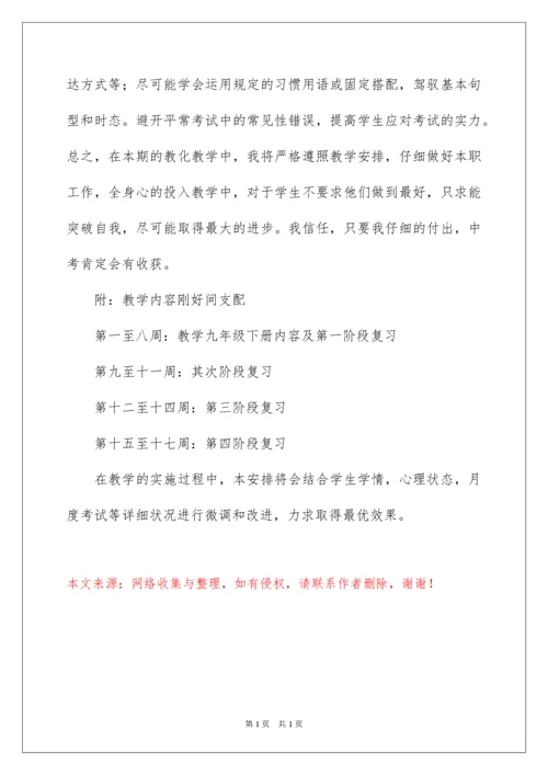 2022初三下英语教学计划.docx