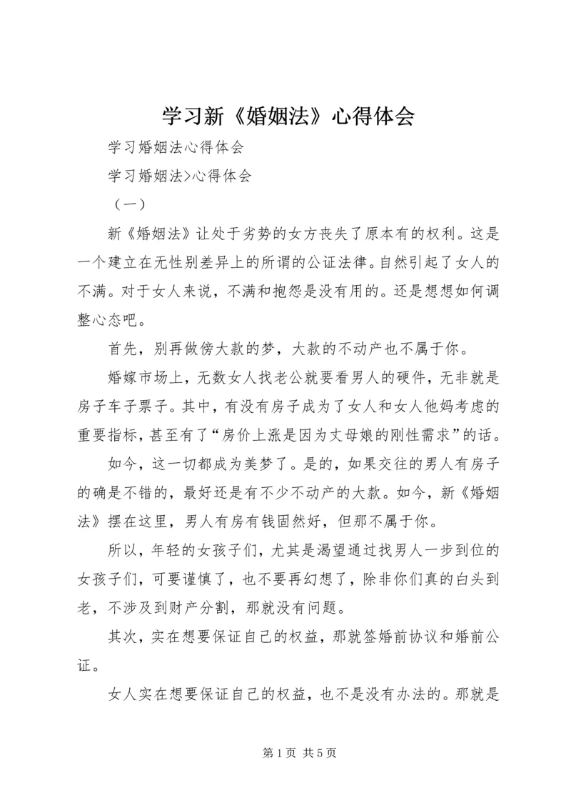 学习新《婚姻法》心得体会 (3).docx