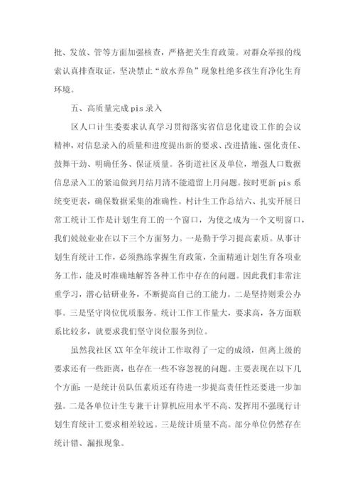 乡镇统计个人工作总结.docx