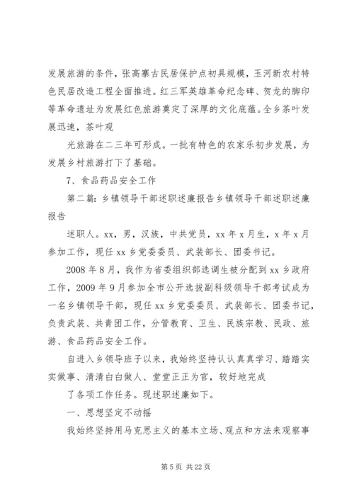 乡镇领导干部述职述廉报告.docx