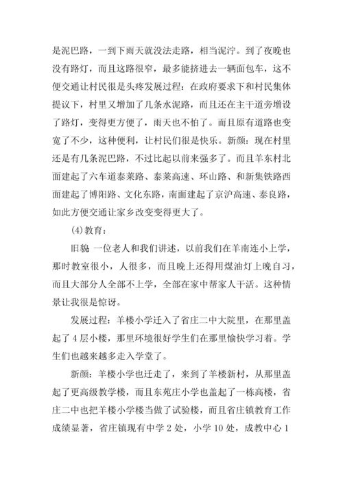 家乡的变化调查研究报告范文.docx