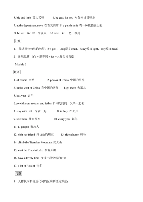2023年外研版三起小学英语五年级下册知识点归纳.docx
