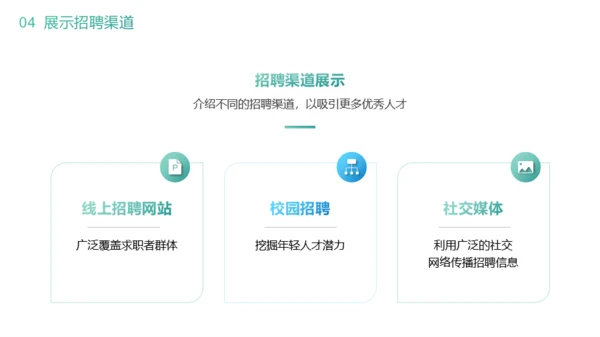 绿色商务风春季招聘之道PPT模板