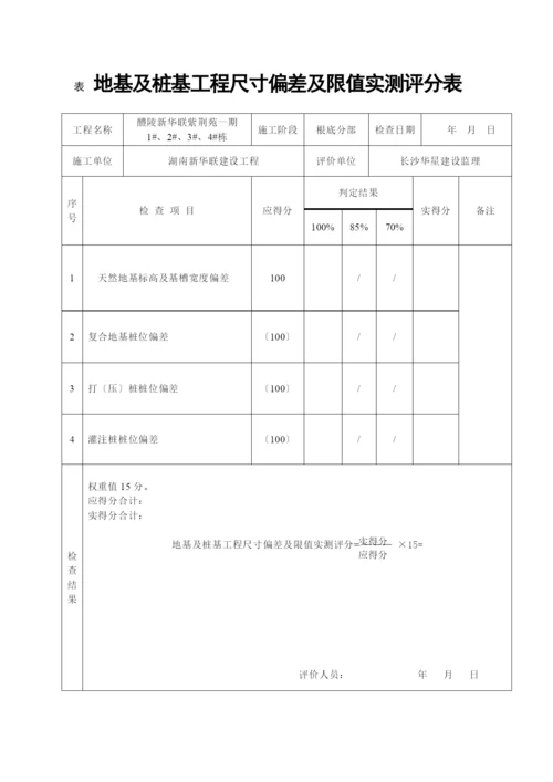 《建筑工程施工质量评价标准》表格.docx