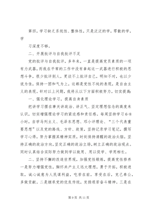 第一篇：民主生活会自查报告 (2).docx