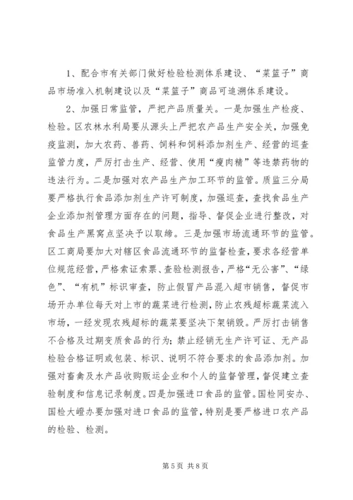 菜篮子领导办公方案.docx