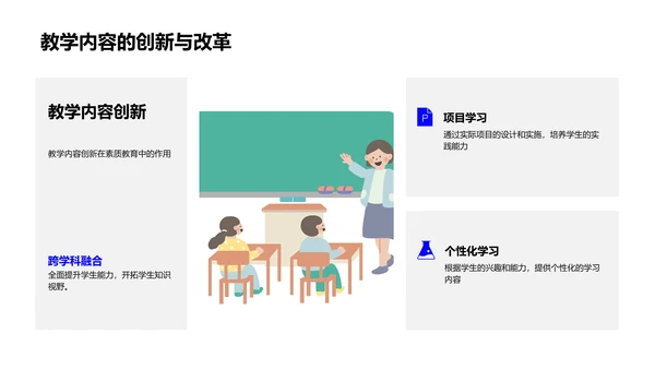 素质教育的实践报告PPT模板