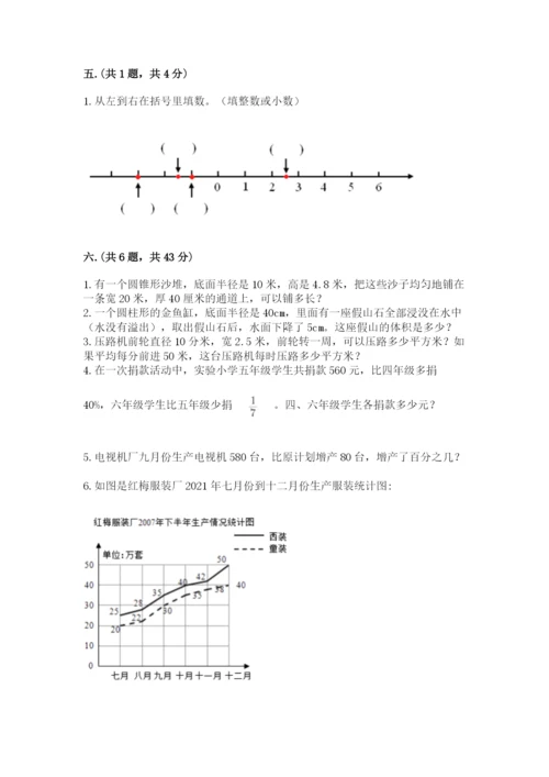 小学毕业班数学检测卷精品（满分必刷）.docx