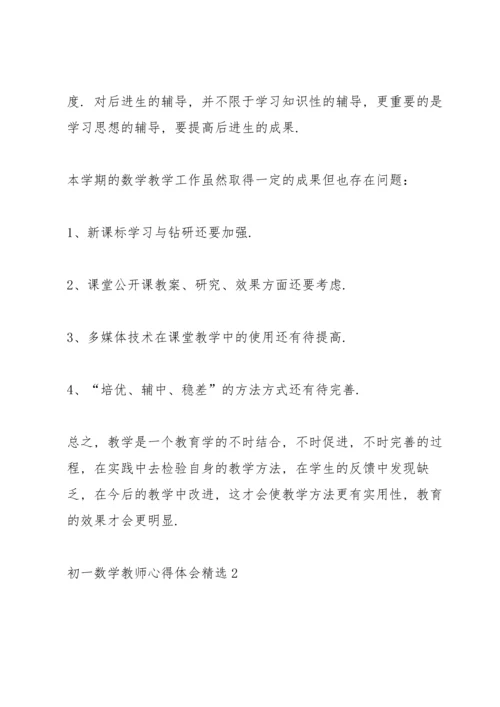 初一数学教师心得体会.docx