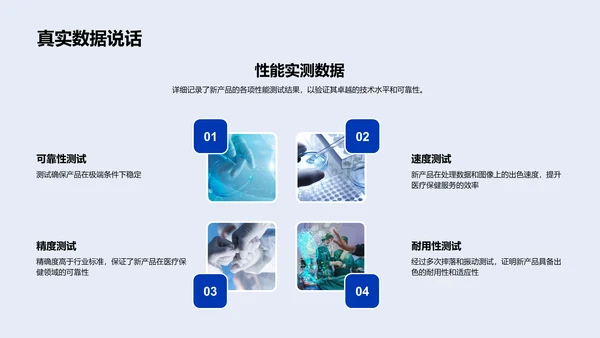 季度医疗新品发布汇报PPT模板