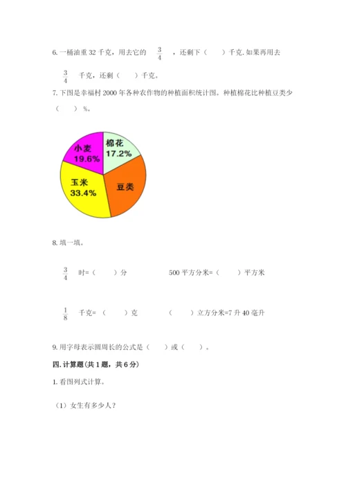 小学数学六年级上册期末考试试卷精品（突破训练）.docx