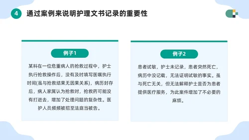 蓝色简约医疗器械护士护理记录单书写规范PPT模板