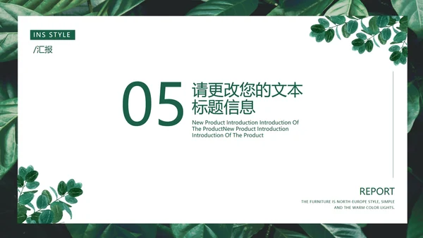 小清新商务汇报PPT模板