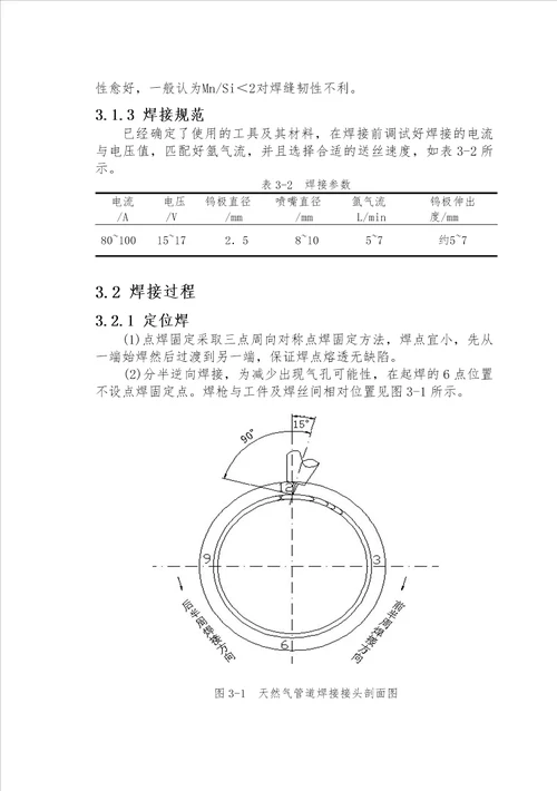 天然气管道的TIG焊焊接技术毕业论文