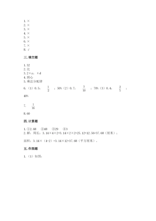 2022人教版六年级上册数学期末考试试卷带答案（综合题）.docx