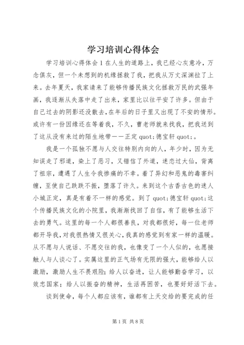 学习培训心得体会 (13).docx
