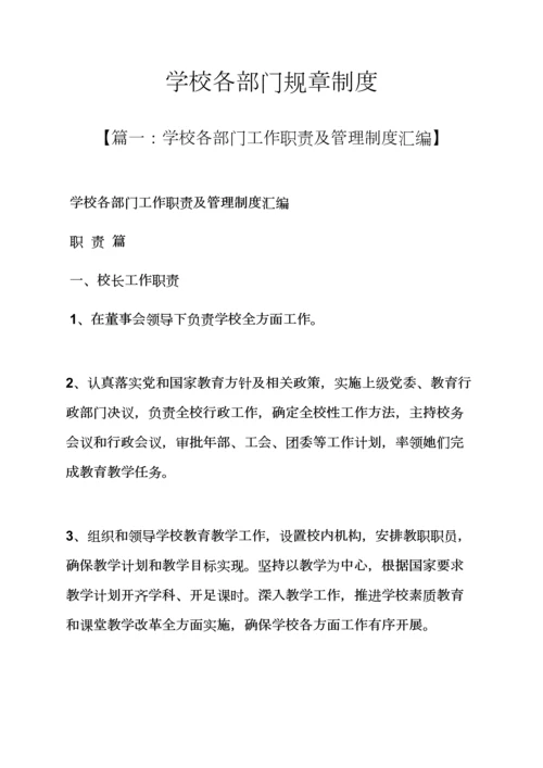 学校各部门专项规章新规制度.docx