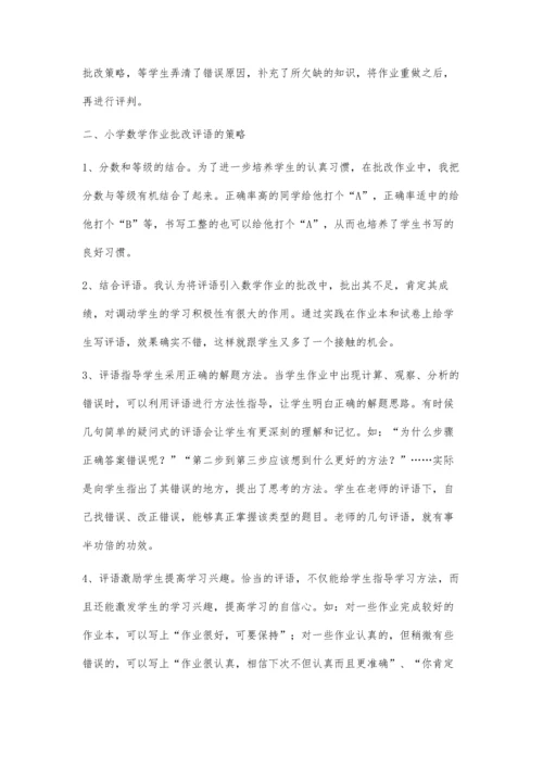 小学数学作业批改策略的初步探索.docx