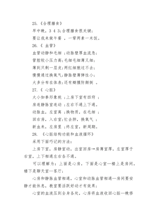 初中生物记忆口诀与学习方法及建议.docx