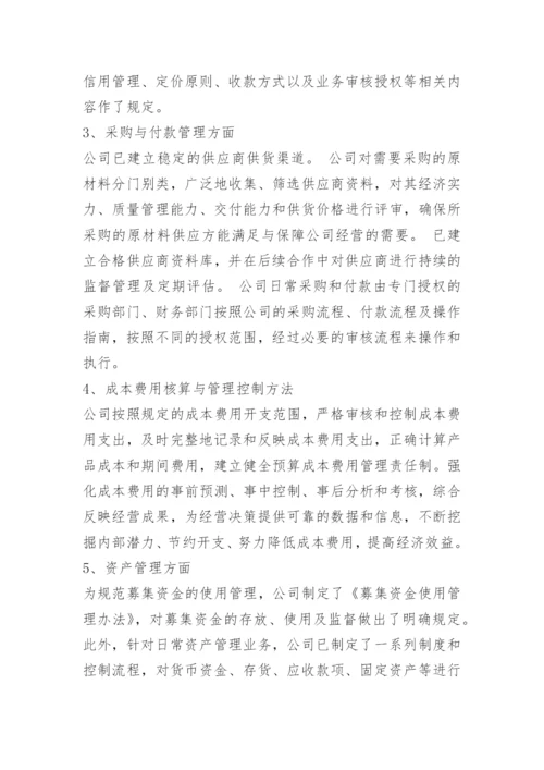 公司内控自我评价报告.docx