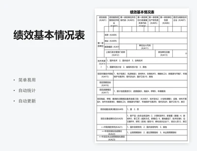 绩效基本情况表