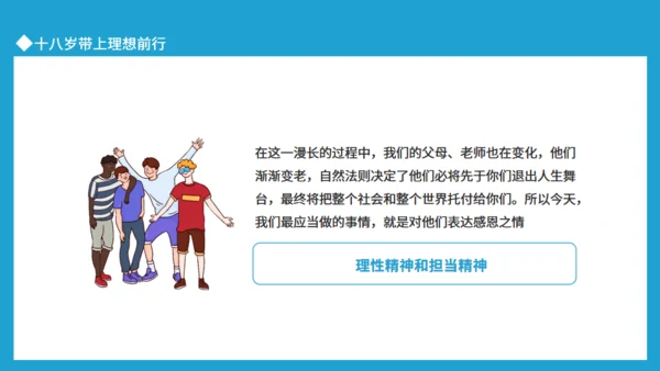 十八岁带上理想前行，相信美好未来通用PPT模板