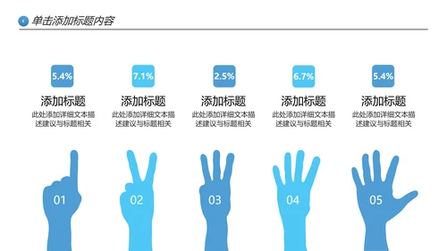 蓝色欧美风企业宣传公司简介创意PPT模板