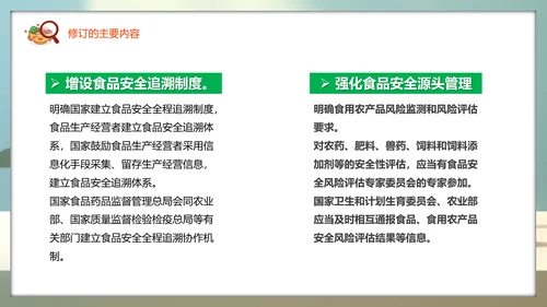 教学解读食品安全法餐桌食物PPT模板
