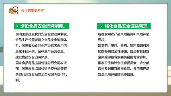教学解读食品安全法餐桌食物PPT模板