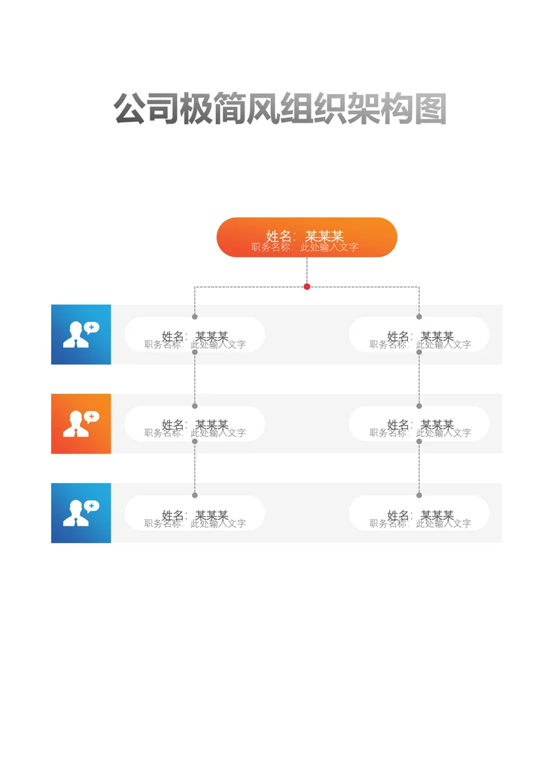 公司极简风组织架构图