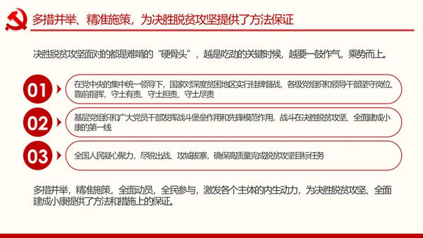 决胜脱贫攻坚全面建成小康社会精准脱贫扶贫PPT