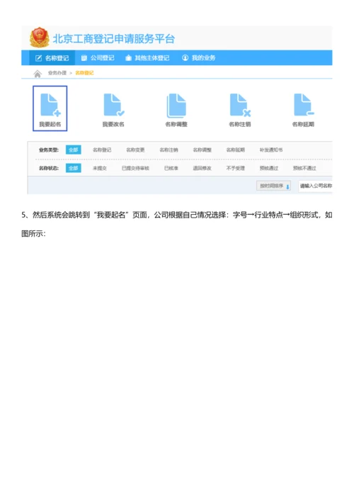 注册公司时公司名称起名申请标准.docx