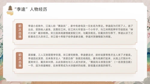 《水浒传》黑旋风李逵通用PPT模板