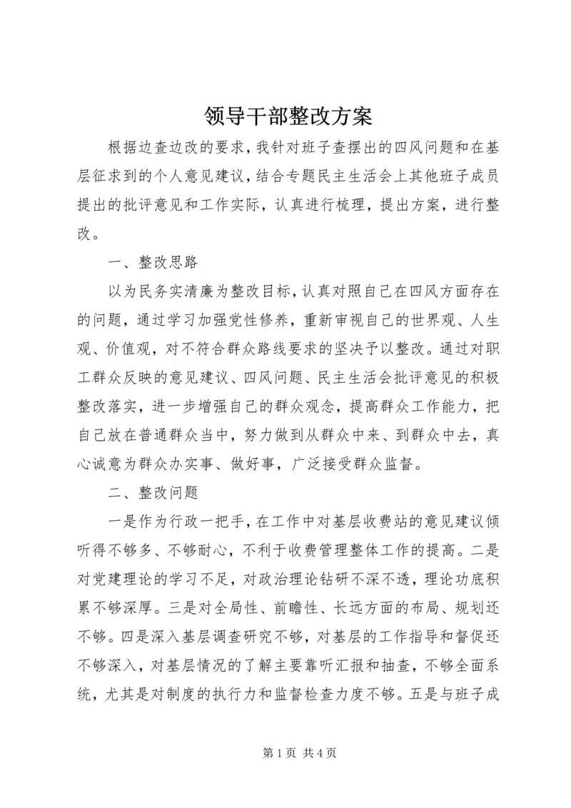 领导干部整改方案.docx