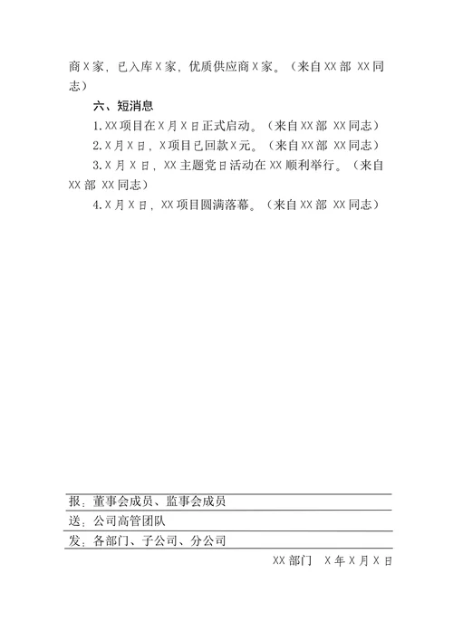 信息简报通用模板央国企适用